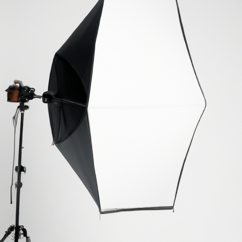 白壁の背景紙とソフトボックス